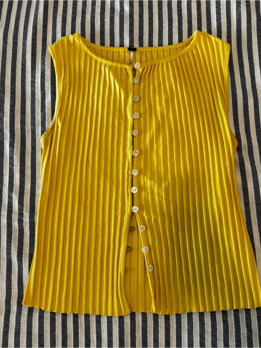 Free People Tilly Ribbed Button-Up Top - Picture 3 of 5